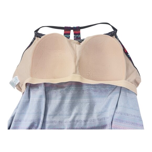 Kona Sol Plus Size 20W Tankini Swim Top With Built-In Bra Pattern Nylon&Spandex - Picture 5 of 14